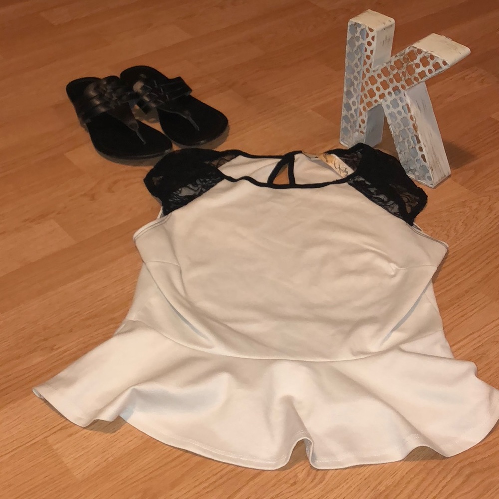 4 for 20 White & Black Dress Tank Top.
